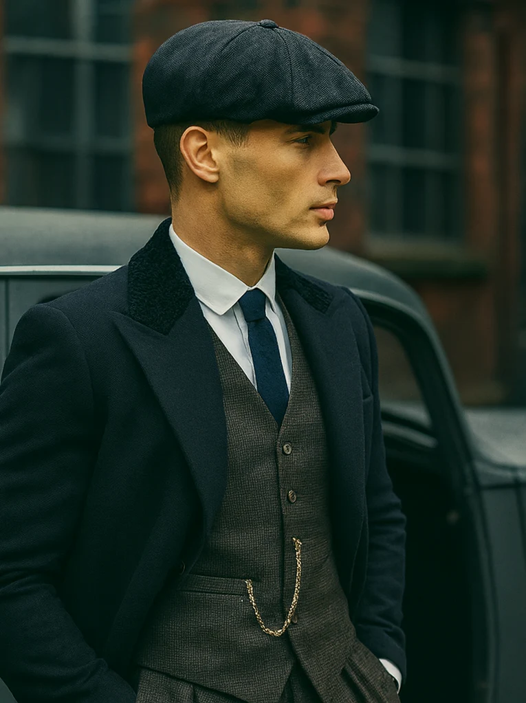 Mens Peaky Blinders Costume Thomas Shelby Grey Outfit - Image 3