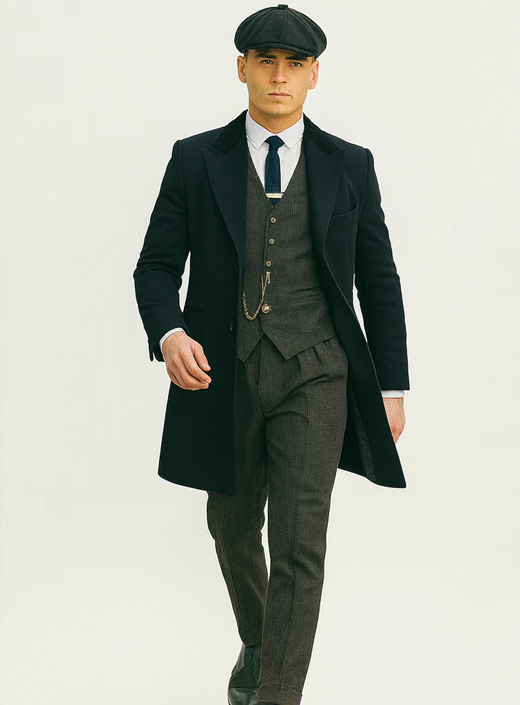 Mens Peaky Blinders Costume Thomas Shelby Grey Outfit - Image 5