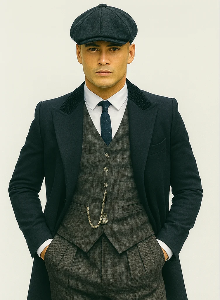 Mens Peaky Blinders Costume Thomas Shelby Grey Outfit - Image 6