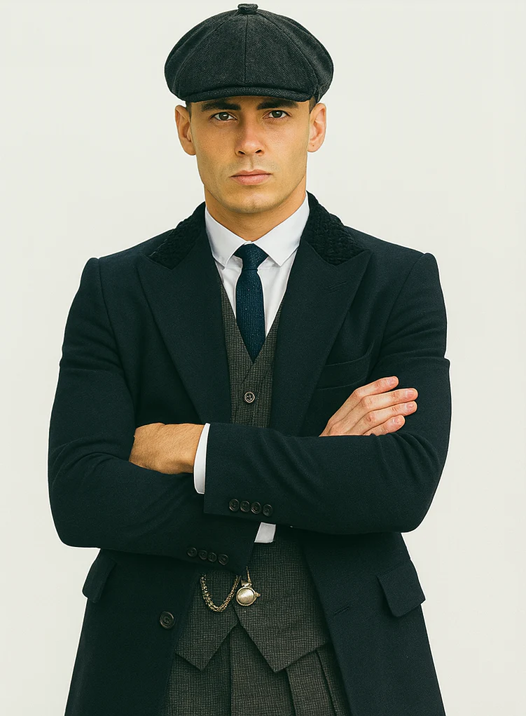 Mens Peaky Blinders Costume Thomas Shelby Grey Outfit - Image 8
