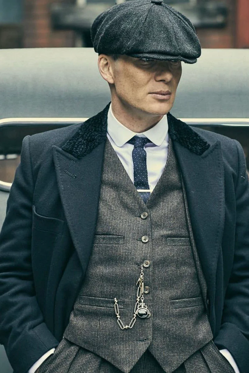 Mens Peaky Blinders Costume Thomas Shelby Grey Outfit - Image 9