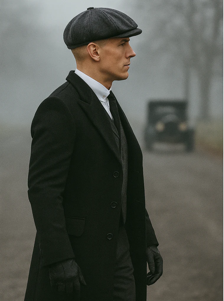 Mens Peaky Blinders Costume Thomas Shelby Suit & Overcoat - Image 4