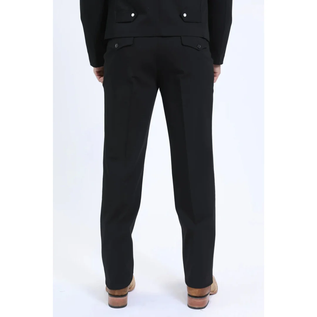 Men’s Platini Western-Style Sport Suit in Black - Image 3