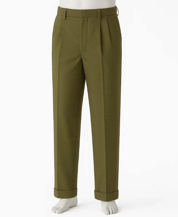 Mens Pleated Pants - Classic Style Slacks - Image 4