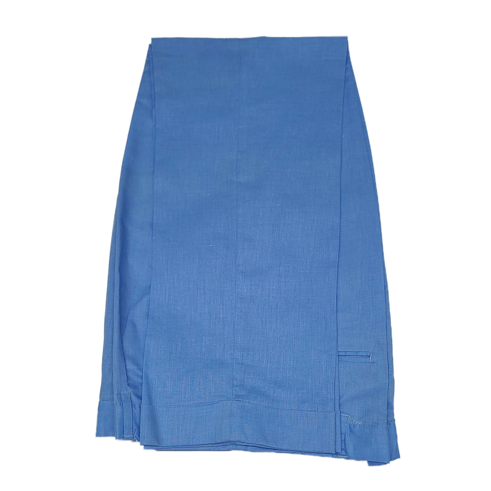 Mens Powder Blue Linen Casual Suit Set - Image 5