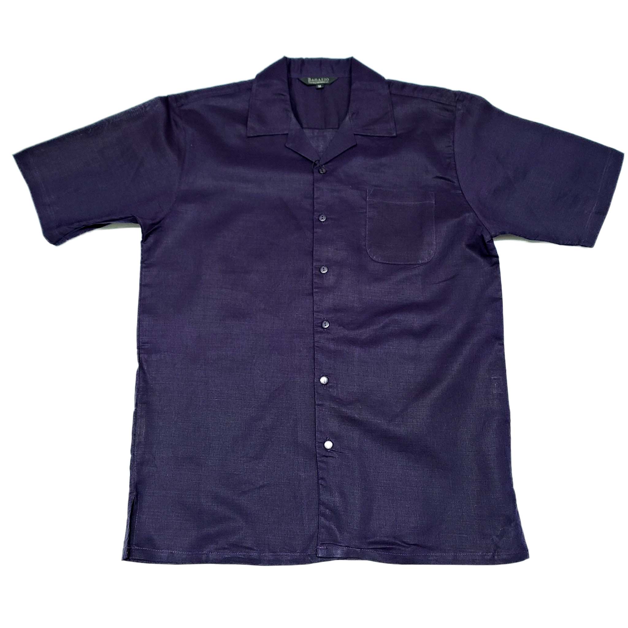 Mens Purple Linen Shirt and Pants Casual Outfit Set - Image 5