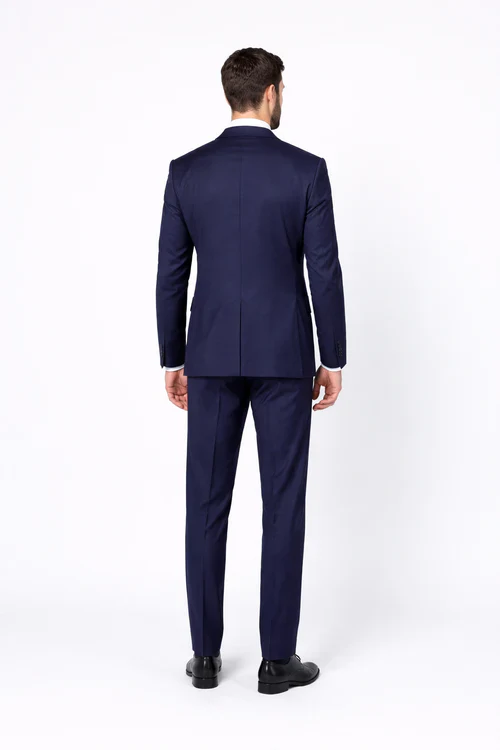 Men's Rossiman Rossi Man Brand Tapered Plum Leg Lower Rise Pant & Get Skinny 1 Button Slim Fit Peak Lapels Suit 100% Wool - Image 2