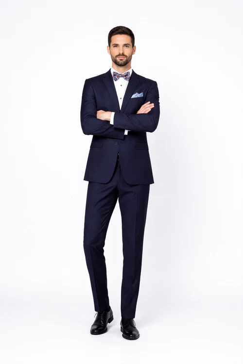 Men's Rossiman Rossi Man Brand Tapered Plum Leg Lower Rise Pant & Get Skinny 1 Button Slim Fit Peak Lapels Suit 100% Wool - Image 5