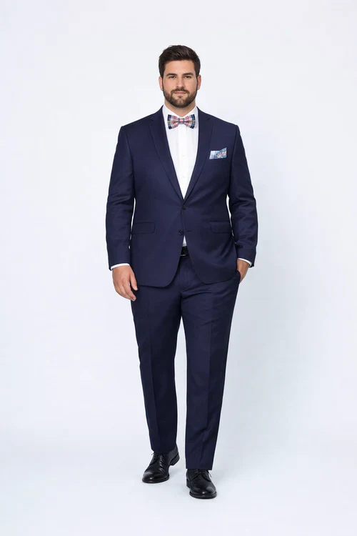 Men's Rossiman Rossi Man Brand Tapered Plum Leg Lower Rise Pant & Get Skinny 1 Button Slim Fit Peak Lapels Suit 100% Wool - Image 6