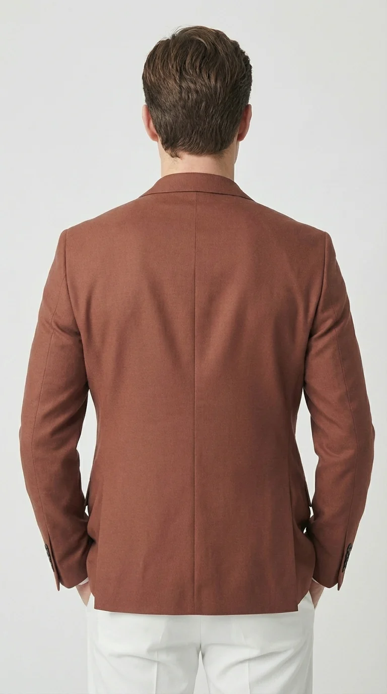 Mens Rustic Brown Light Burnt Orange Copper Blazer – Classic Fit Single Breasted Formal Casual Dress Jacket - Image 15