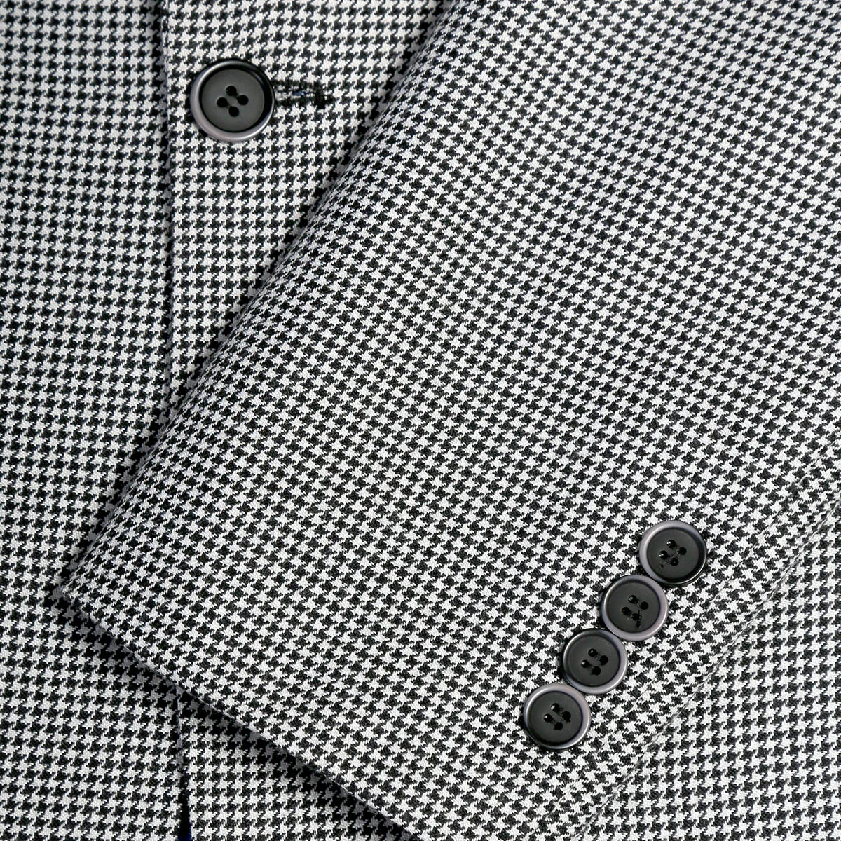 Mens Slim Fit Houndstooth Peak Lapel 2pc Suit - Image 4