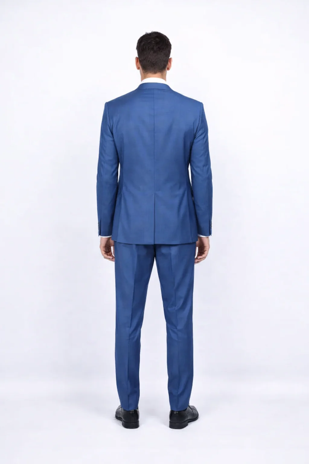 Men's Slim Fit Suit - Fitted Suit - Skinny Suit Men's Blue 1 Button Closure Rossiman Rossi Skinny Suit - Image 2