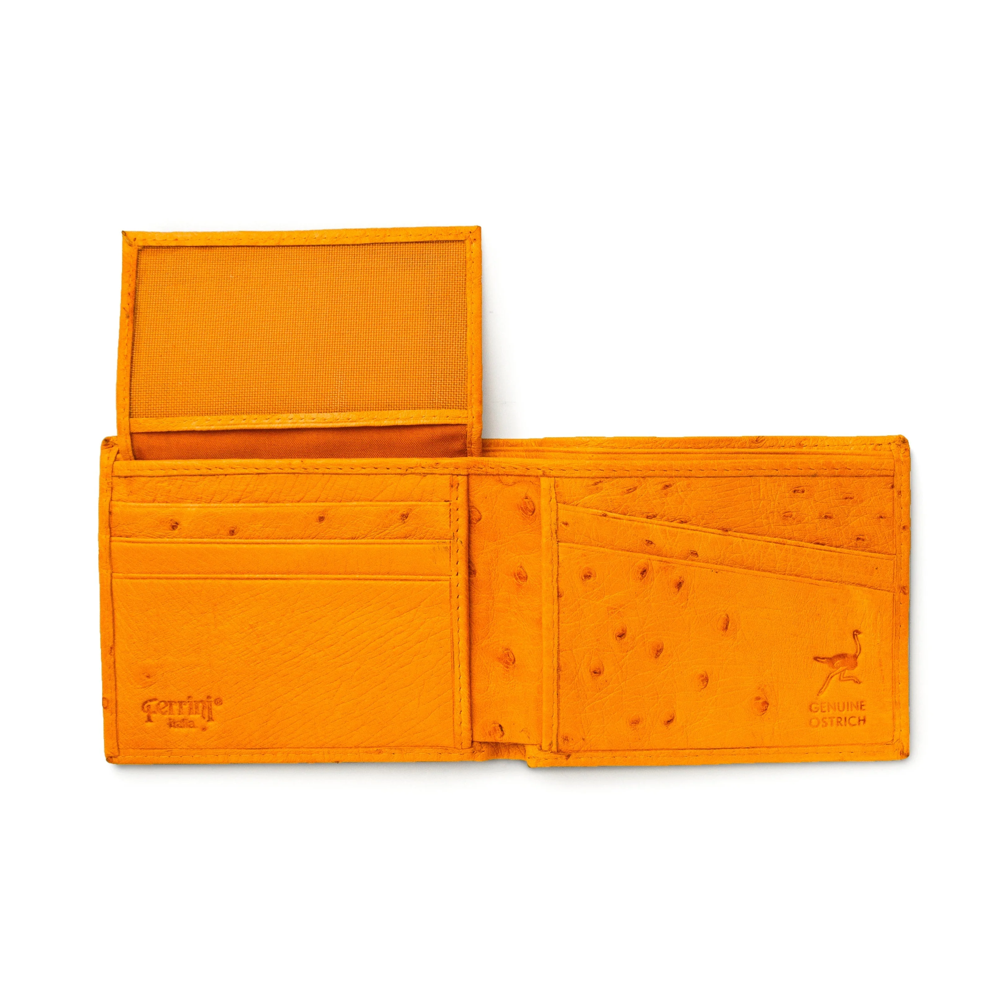 Mens Smooth Ostrich Billfold in Buttercup - Image 3