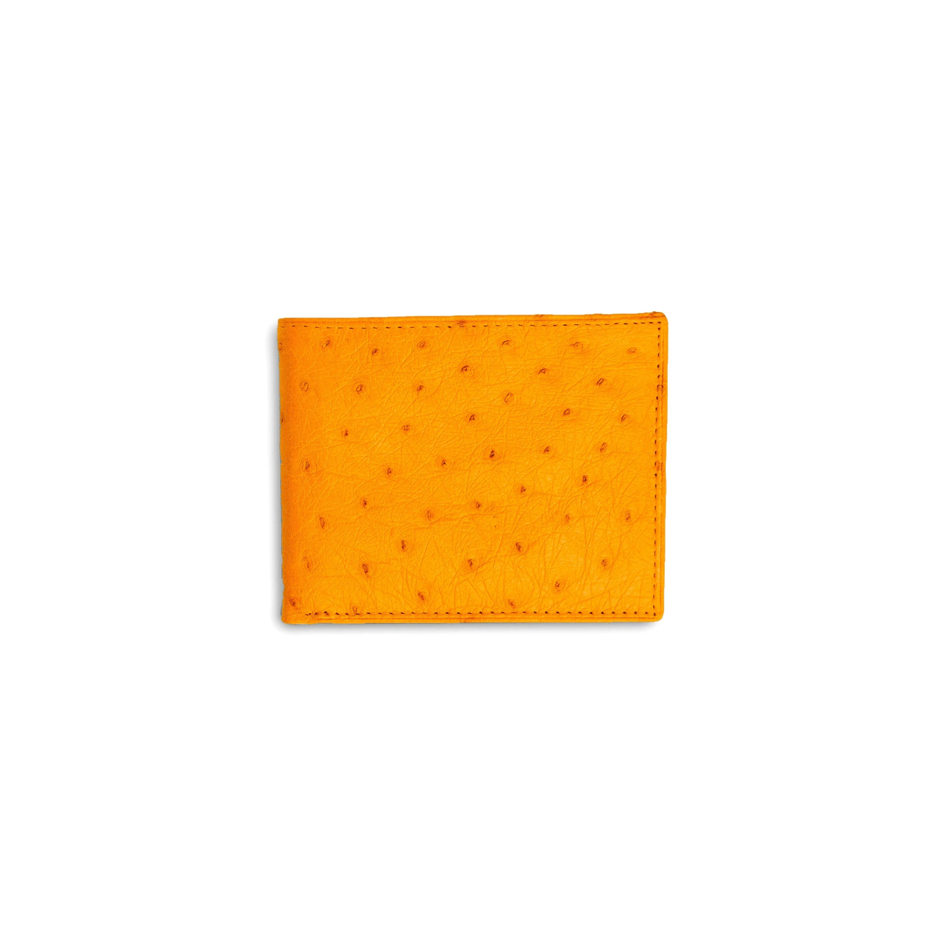 Mens Smooth Ostrich Billfold in Buttercup - Image 4