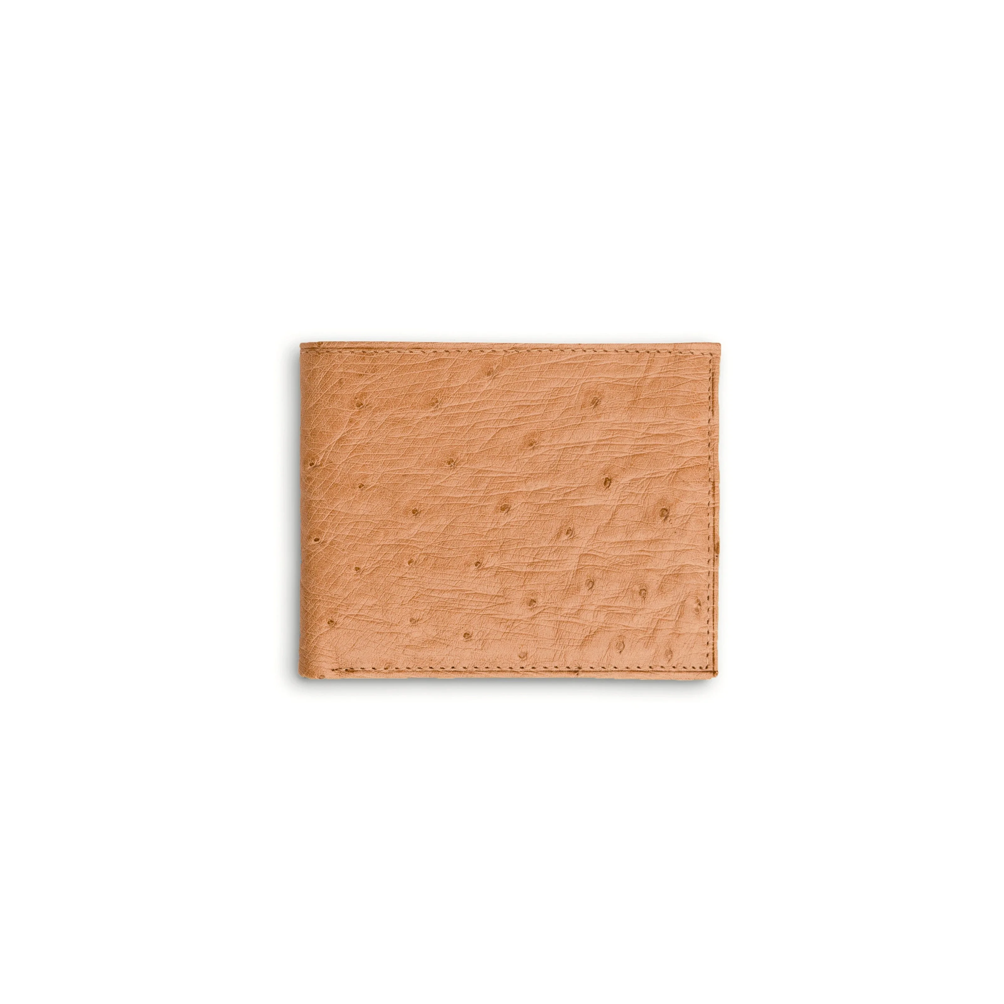 Mens Smooth Ostrich Billfold in Oryx Tan - Image 4