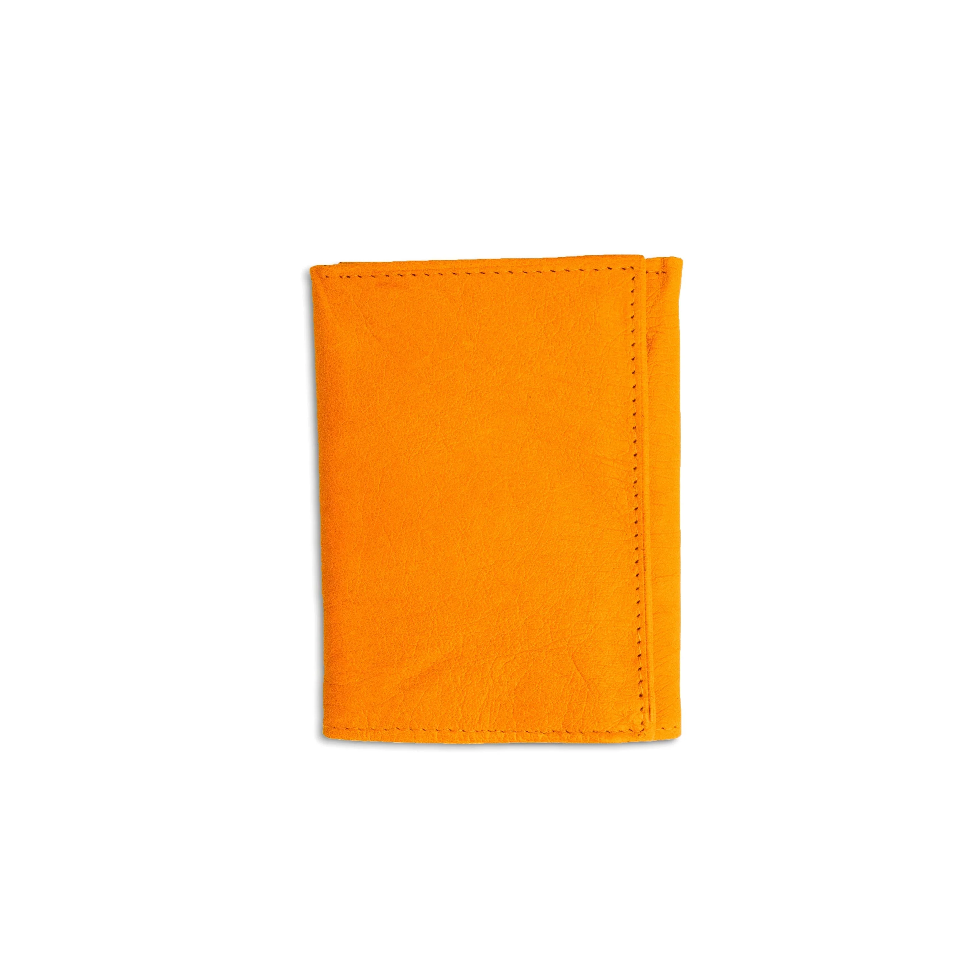 Mens Smooth Ostrich Trifold Wallet in Buttercup - Image 3