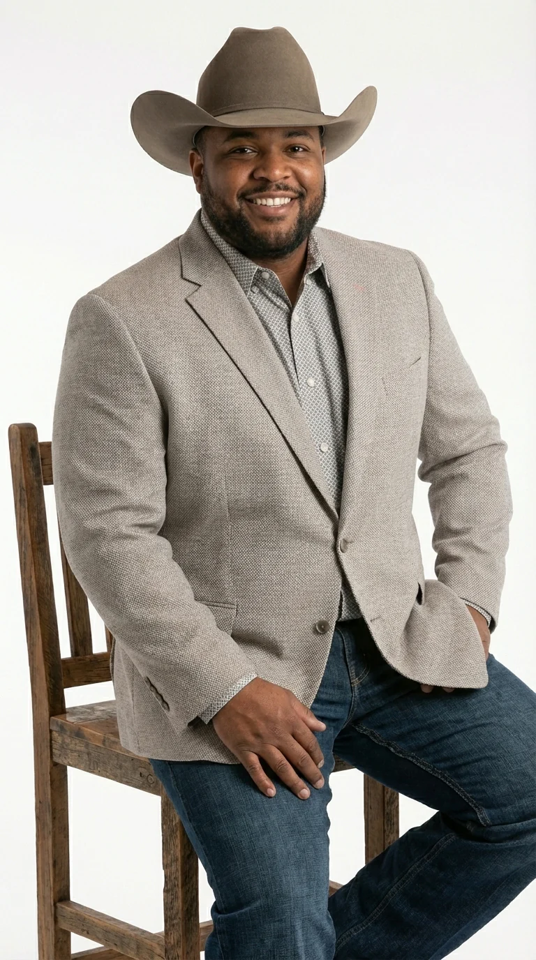 Mens Textured  Light Grey Western Blazer – Cowboy Style Casual Sport Coat for Men Classic Western Jacket - Image 16