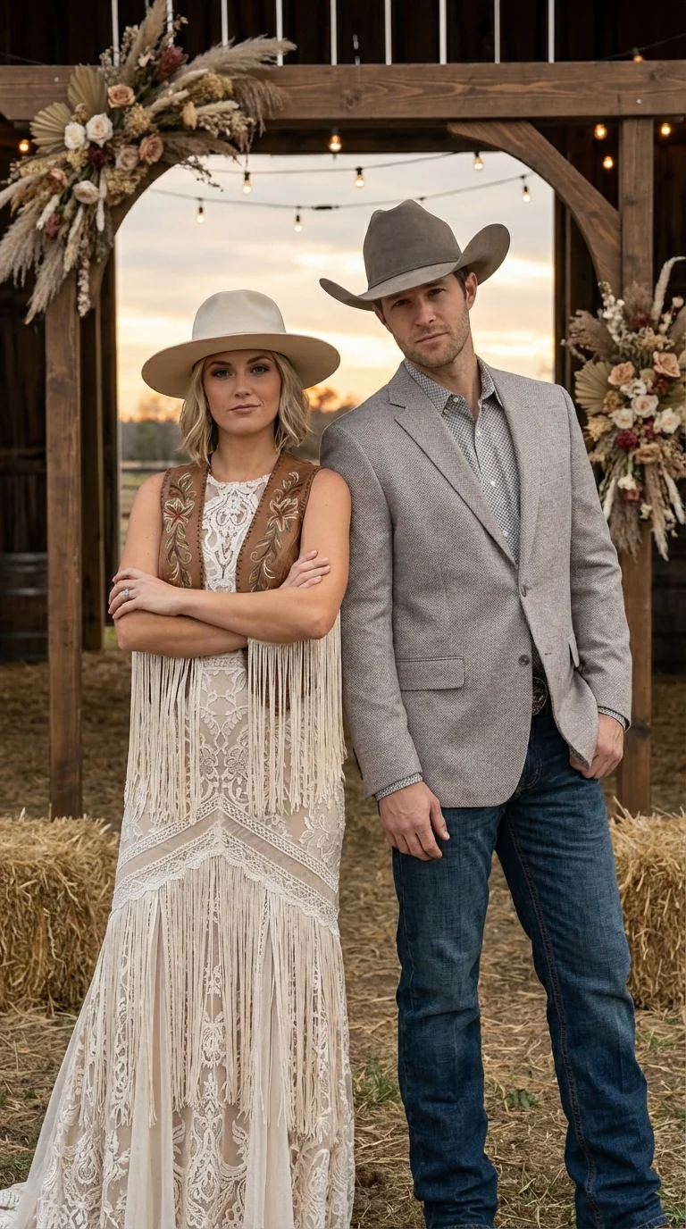 Mens Textured  Light Grey Western Blazer – Cowboy Style Casual Sport Coat for Men Classic Western Jacket - Image 9