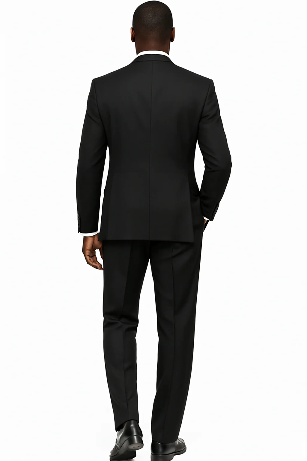 Mens Tiglio Rosso Suit - Wide Leg Baggy Pants - 100% Wool  Black Three-Piece Suit with Double-Breasted Vest and Peak Lapel - Image 2