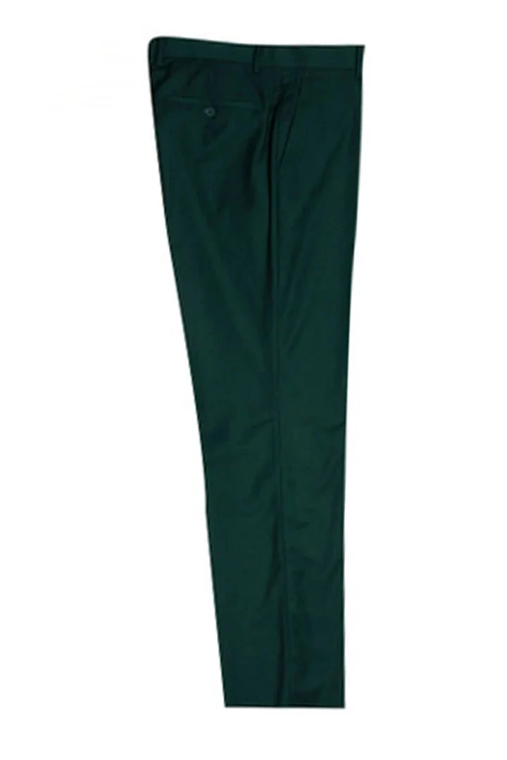 Men's Two Button Vested Stacy Adams Basic Hunter Green Suit - Image 4