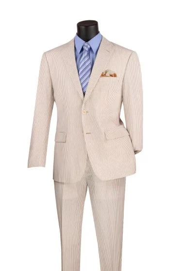 Mens Vinci 2 Piece Seersucker Black Notch Lapel Suit - Image 2