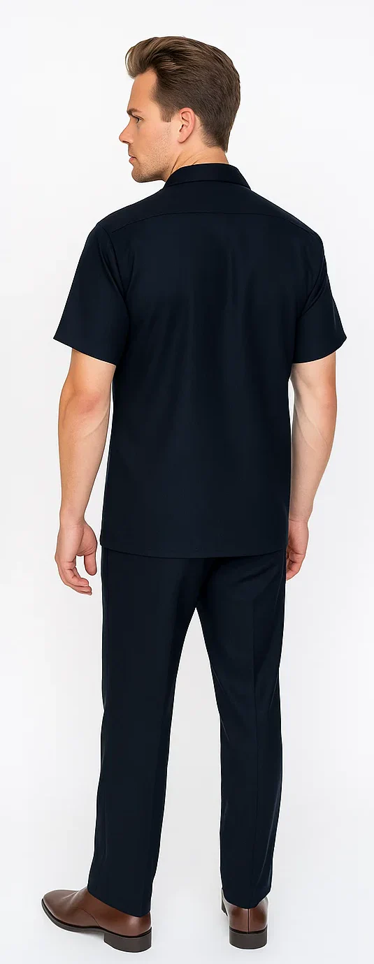 Mens Walking Suit in Color Black leisure suit causal Matching Shirt and Pants $99 - Image 4