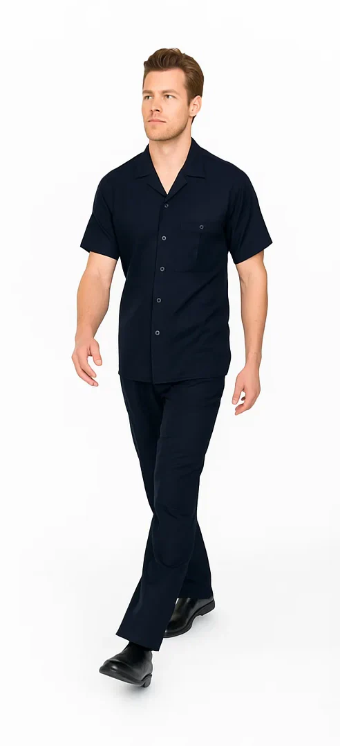 Mens Walking Suit in Color Black leisure suit causal Matching Shirt and Pants $99 - Image 8