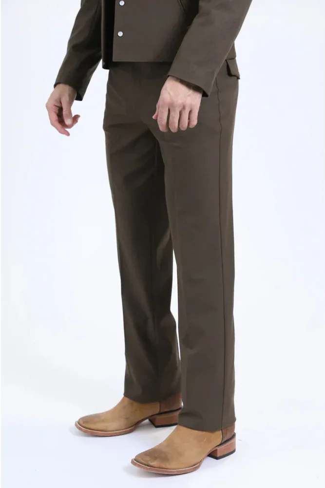Men's Western Sport Suit - Brown - Image 3