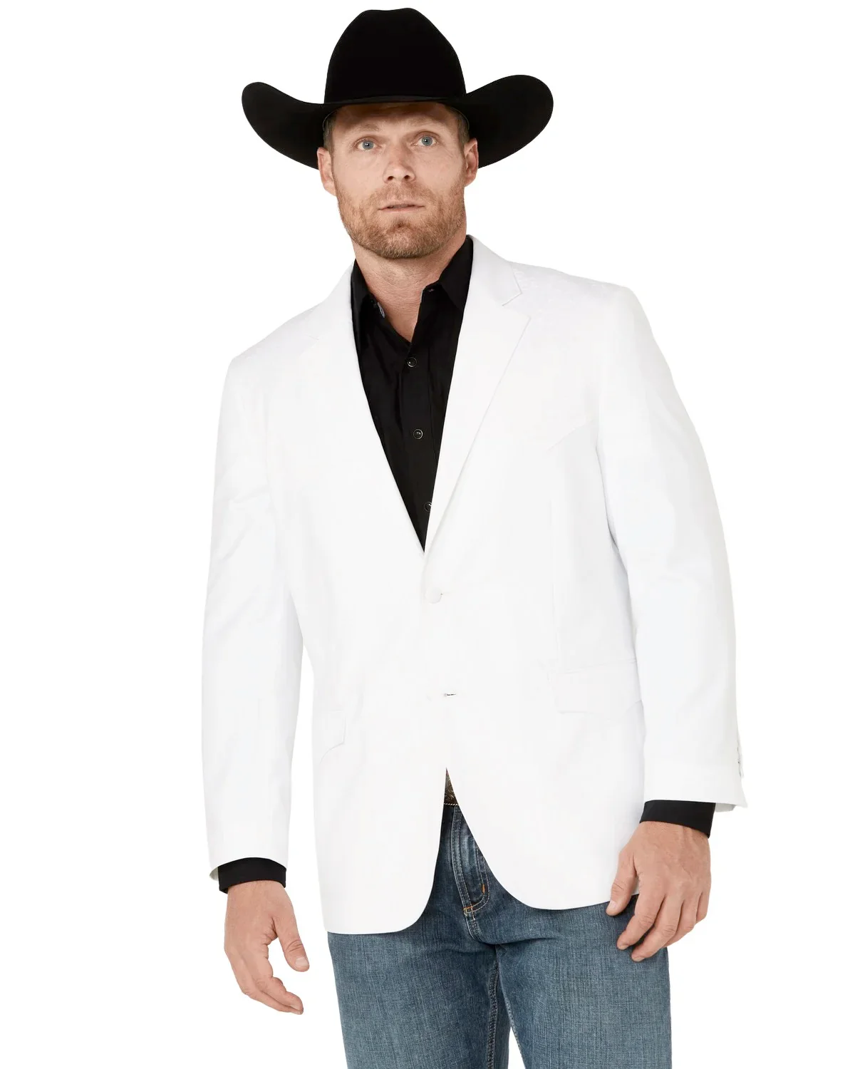 Mens White Western Blazer – Classic Cowboy Style Sport Coat for Formal - Cowboy Jacket - Image 3