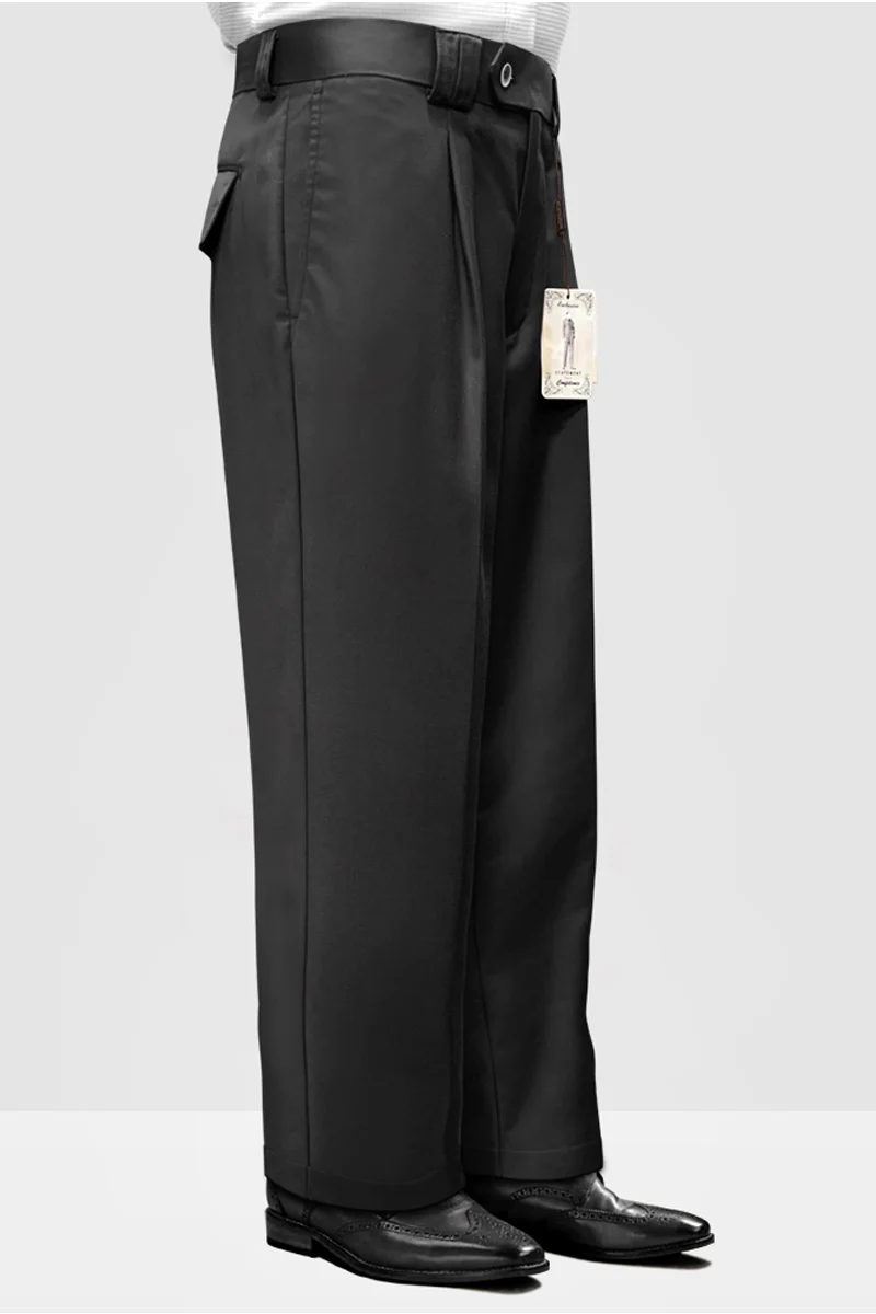 Mens Wide Leg Dress Pants in 10 Colors Pleated Slacks