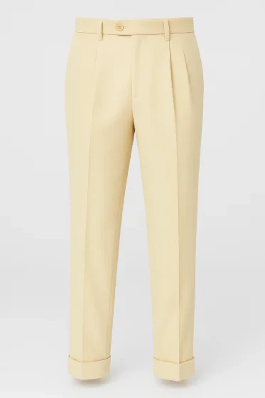 Mens Wide Leg Dress Pants in 10 Colors Pleated Slacks - Image 10