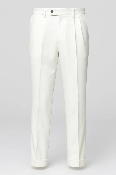 Mens Wide Leg Dress Pants in 10 Colors Pleated Slacks - Image 11