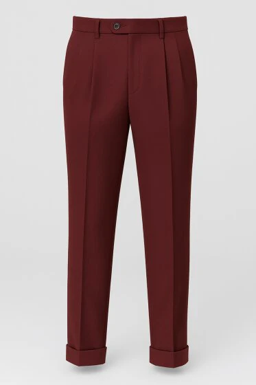 Mens Wide Leg Dress Pants in 10 Colors Pleated Slacks - Image 12