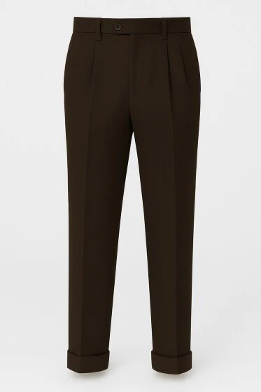 Mens Wide Leg Dress Pants in 10 Colors Pleated Slacks - Image 3