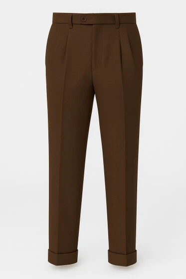 Mens Wide Leg Dress Pants in 10 Colors Pleated Slacks - Image 4