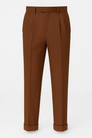 Mens Wide Leg Dress Pants in 10 Colors Pleated Slacks - Image 5