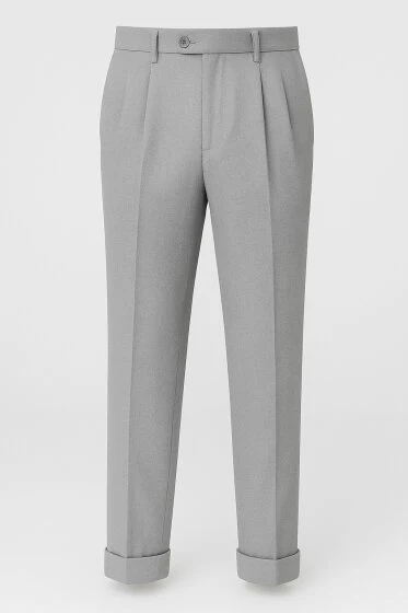 Mens Wide Leg Dress Pants in 10 Colors Pleated Slacks - Image 7