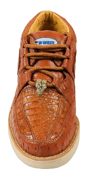 Men's Wild West Boots Caiman and Ostrich Skin Shoe 2ZA050203 - Image 3