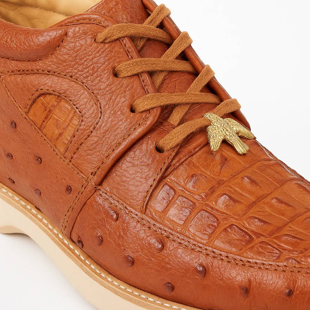 Men's Wild West Boots Caiman and Ostrich Skin Shoe 2ZA050203 - Image 4
