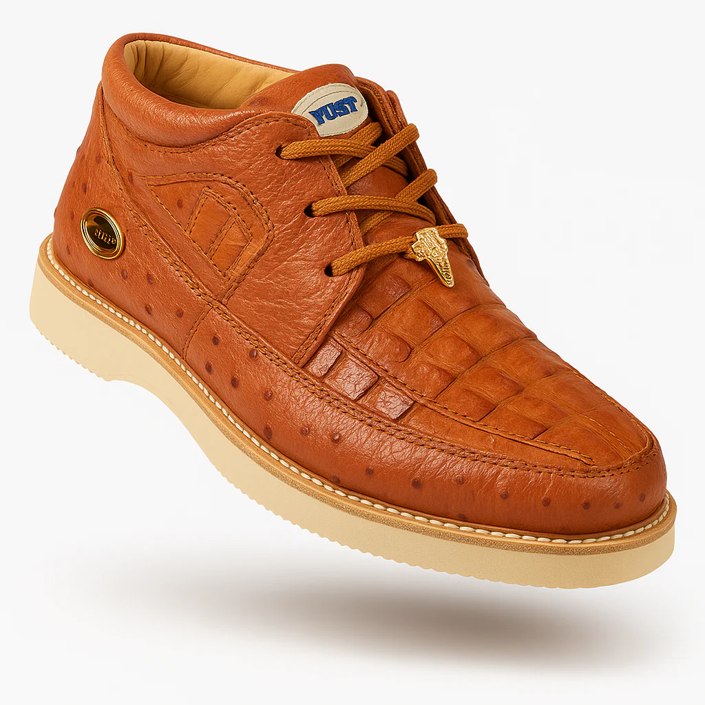 Men's Wild West Boots Caiman and Ostrich Skin Shoe 2ZA050203 - Image 6