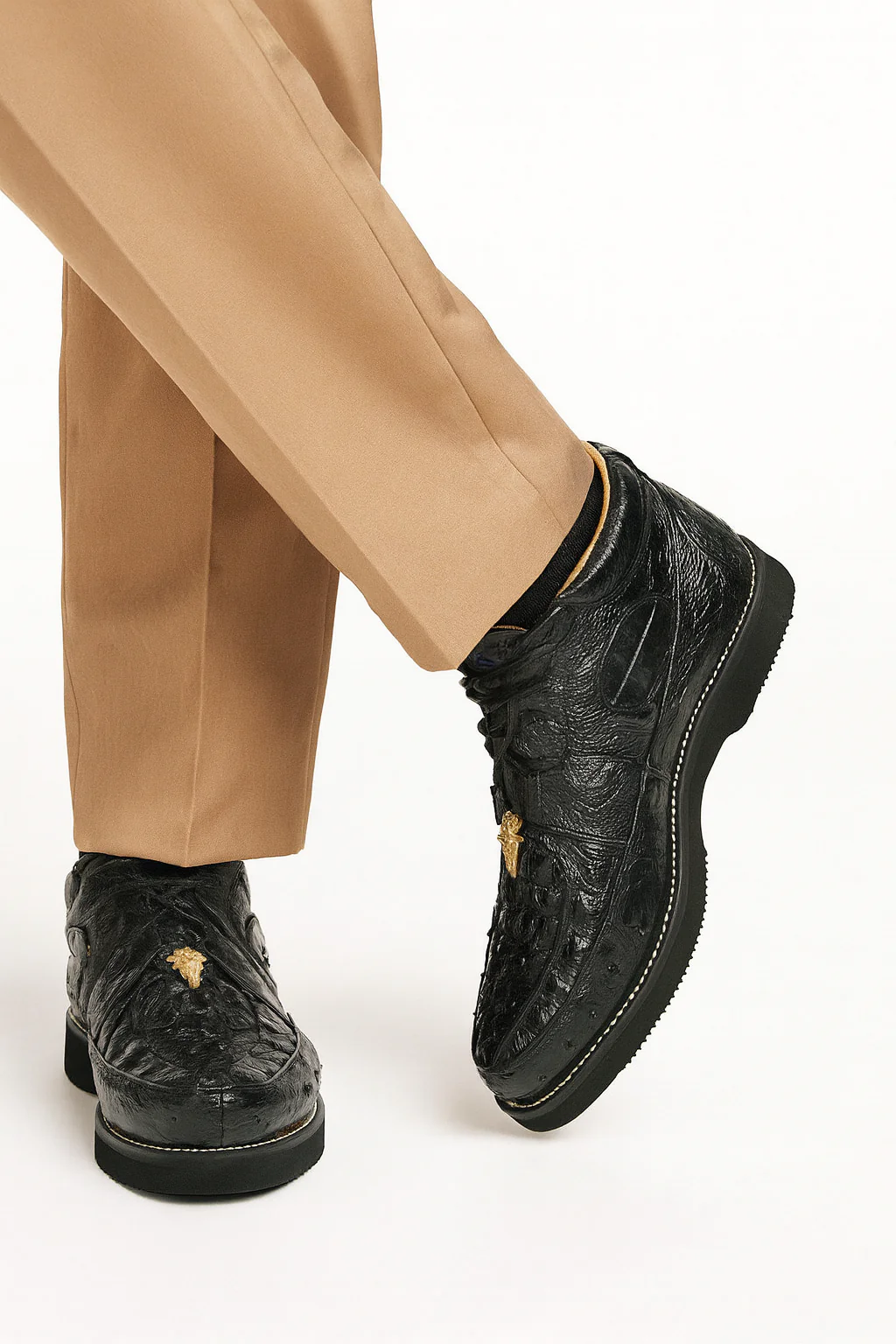 Men's Wild West Boots Caiman and Ostrich Skin Shoe 2ZA050205 - Image 9