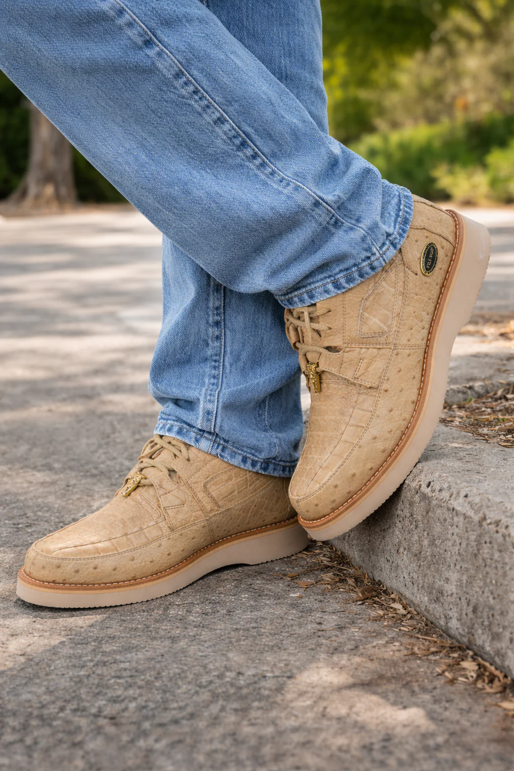 Men's Wild West Boots Caiman and Ostrich Skin Shoe 2ZA050211 - Image 9