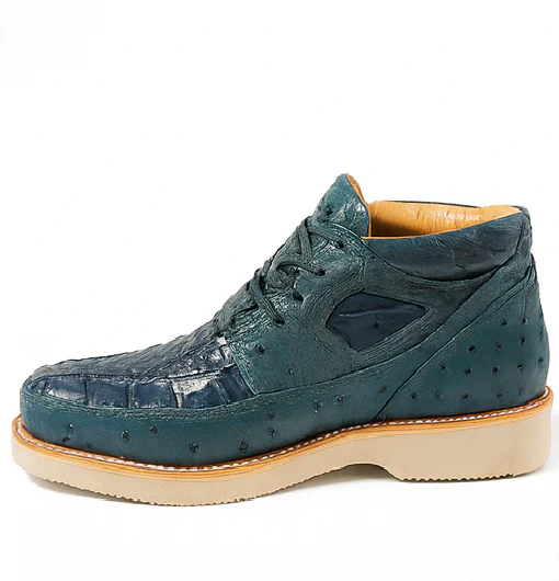 Men's Wild West Boots Caiman and Ostrich Skin Shoe 2ZA050214 - Image 6