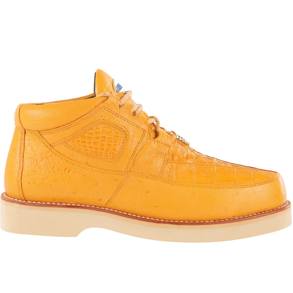 Men's Wild West Boots Caiman and Smooth Ostrich Skin Shoe 2ZA052802 - Image 4