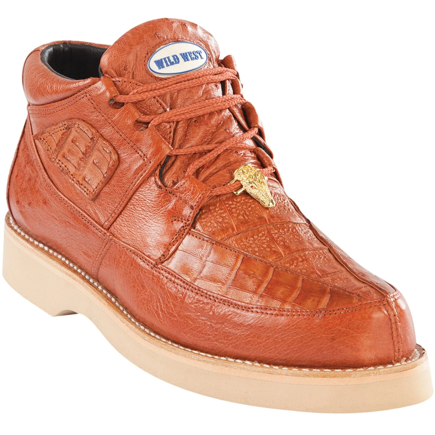 Men's Wild West Boots Caiman and Smooth Ostrich Skin Shoe 2ZA052803 - Image 10