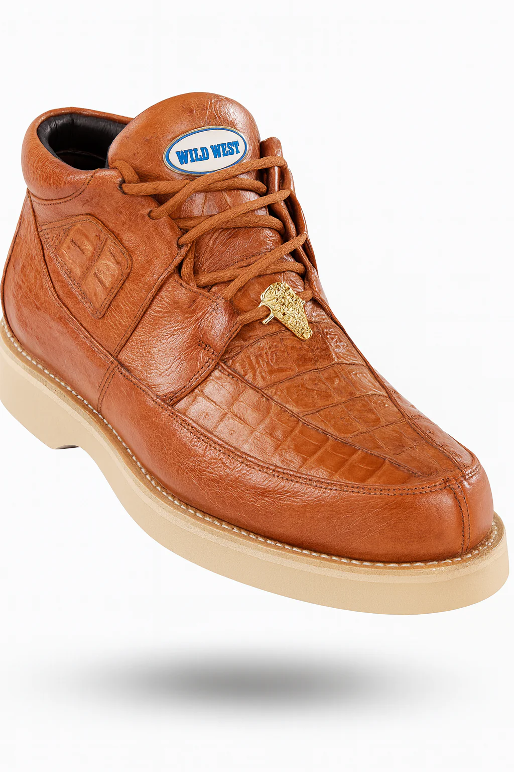 Men's Wild West Boots Caiman and Smooth Ostrich Skin Shoe 2ZA052803 - Image 6