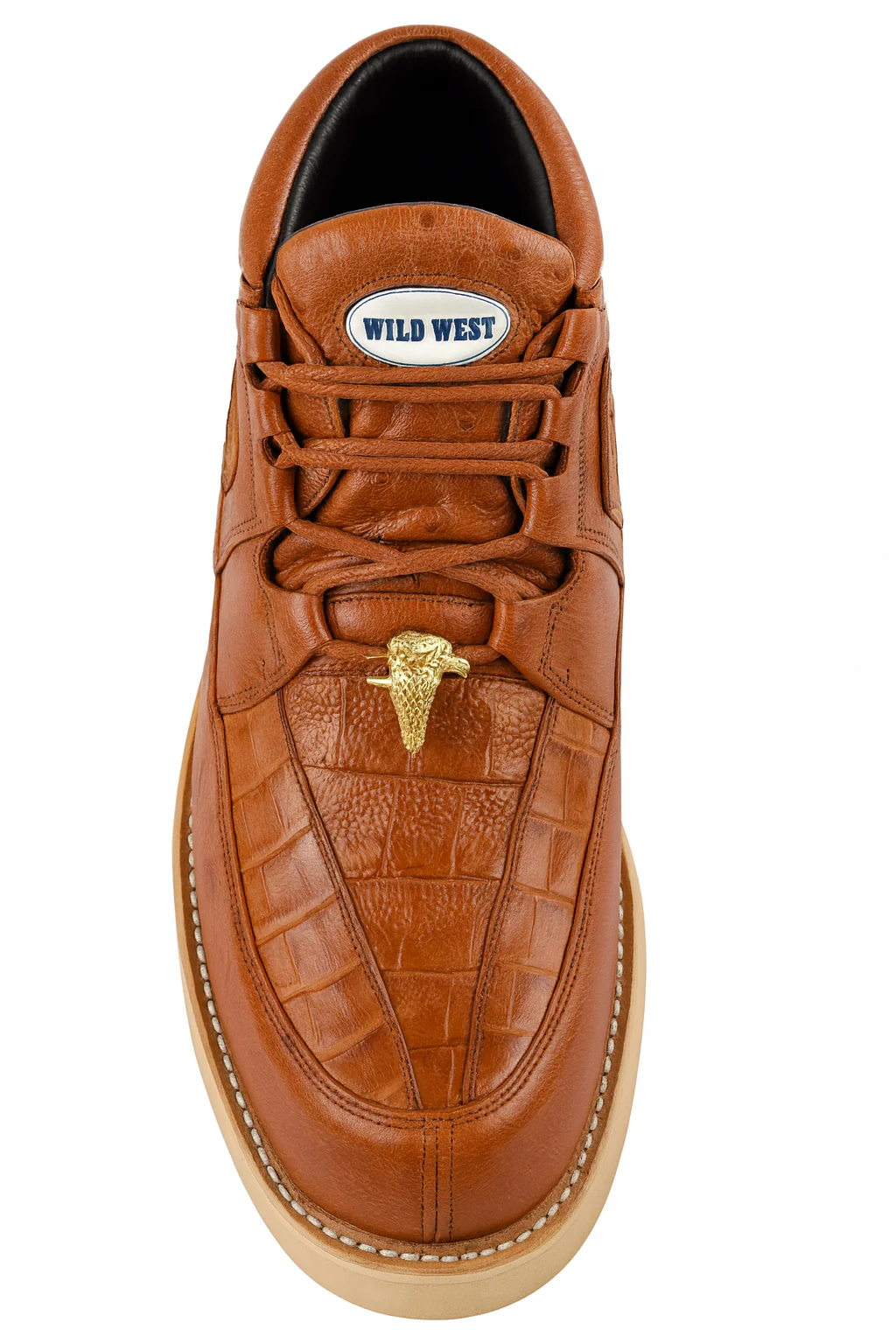 Men's Wild West Boots Caiman and Smooth Ostrich Skin Shoe 2ZA052803 - Image 7