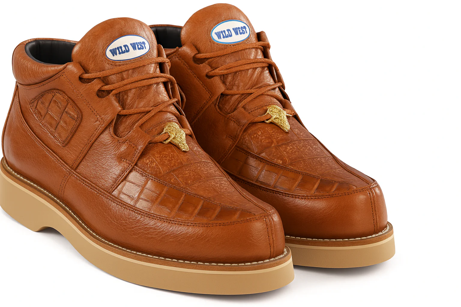 Men's Wild West Boots Caiman and Smooth Ostrich Skin Shoe 2ZA052803 - Image 8