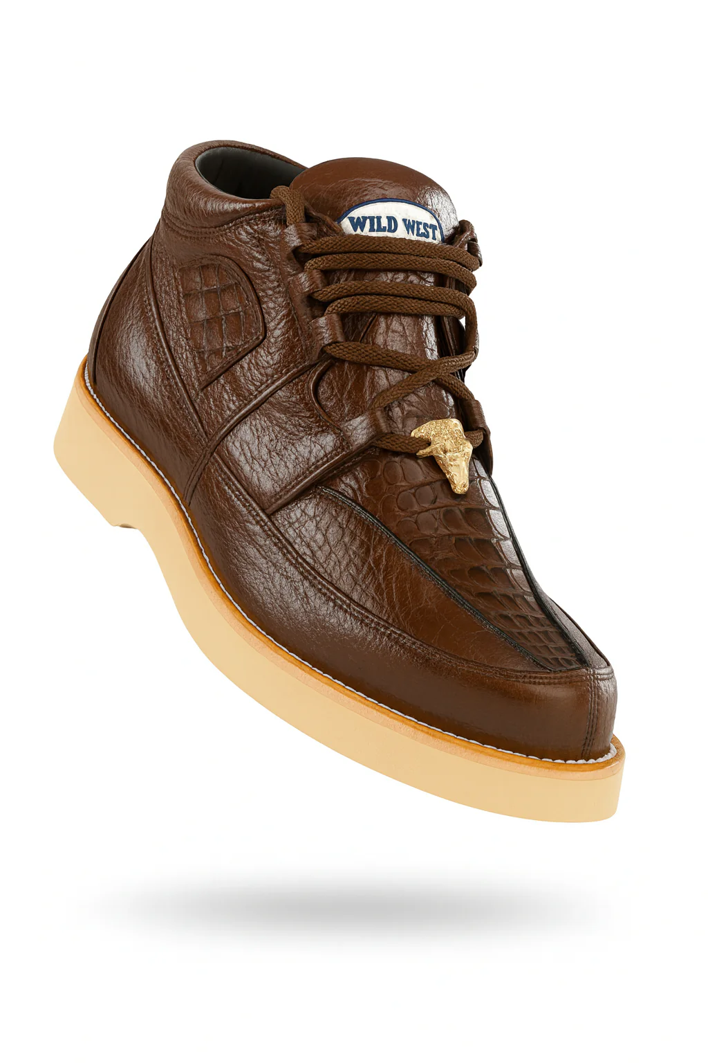 Men's Wild West Boots Caiman and Smooth Ostrich Skin Shoe 2ZA052807 - Image 3