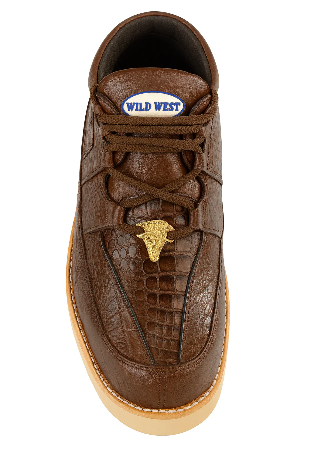 Men's Wild West Boots Caiman and Smooth Ostrich Skin Shoe 2ZA052807 - Image 4